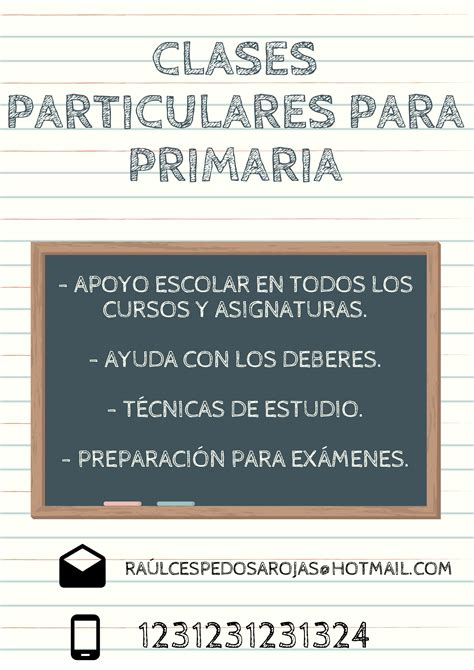 Carteles clases particulares